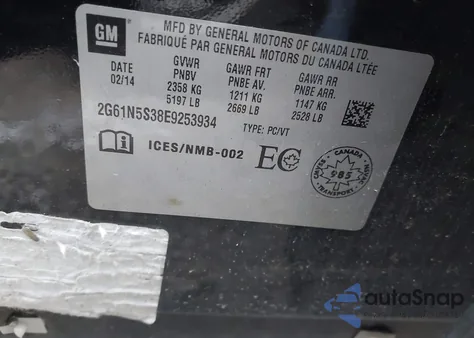 2014 Cadillac Xts Luxury z USA, uszkodzony, nr VIN 2G61N5S38E9253934